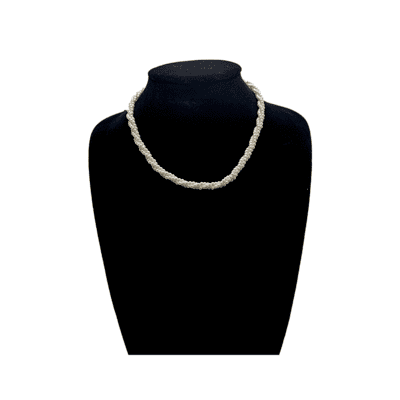 High quality Japanese imitation pearl triple strand twisted hand made necklace, Hand polished Pearls from Japan