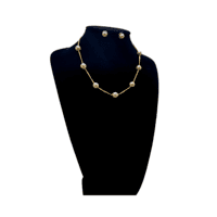 Gold Plated Pearls Necklace & Studs Combo