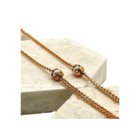 Gold Plated Designer Chain with CZ Diamond Square Ball