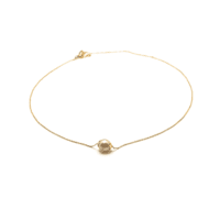 Gold Plated Chain with Single Imitation Pearl Necklace