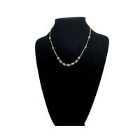 Gold Plated Designer Chain With White Pearls