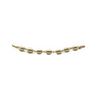 Gold Plated Designer Chain With White Pearls